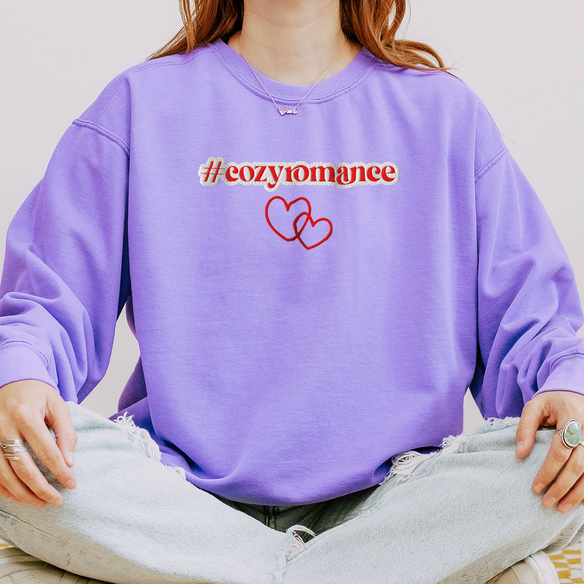 #cozyromance Embroidered Heavyweight Sweatshirt