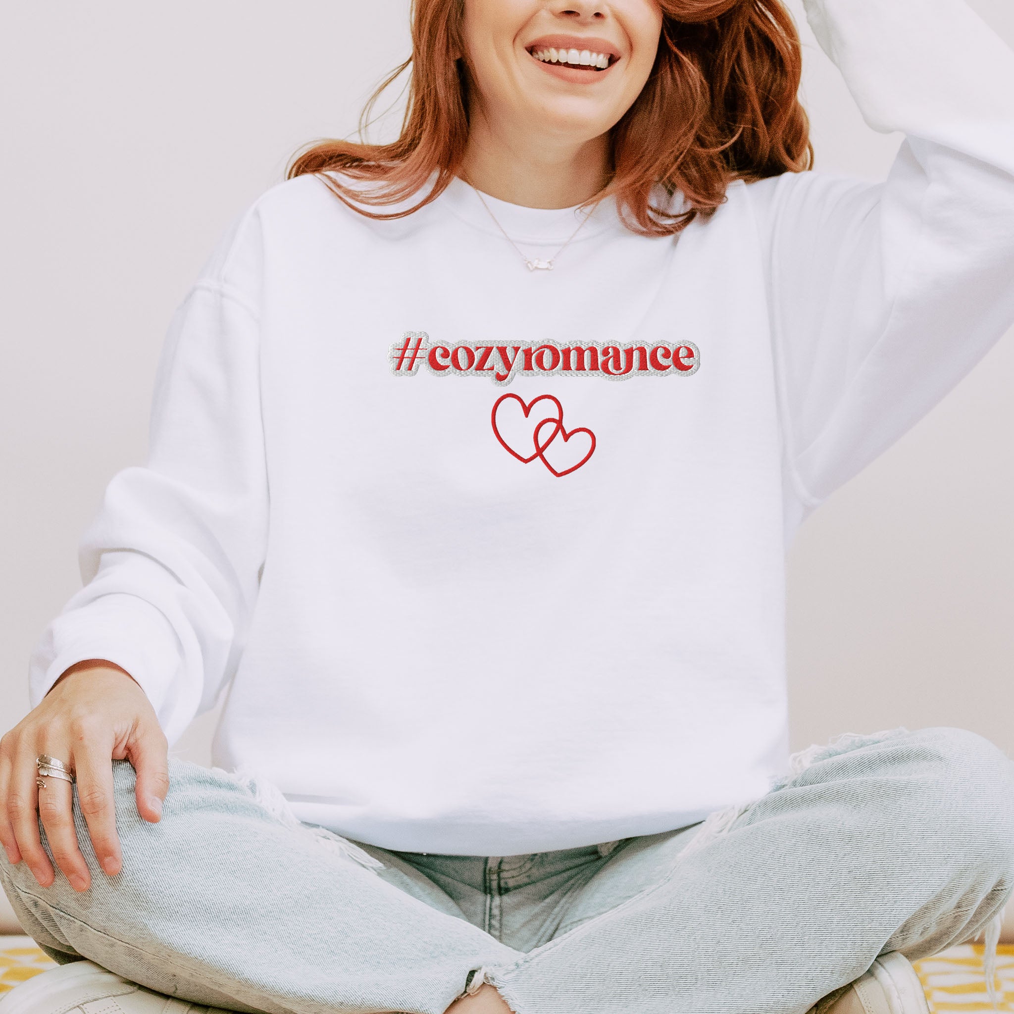 #cozyromance Embroidered Heavyweight Sweatshirt