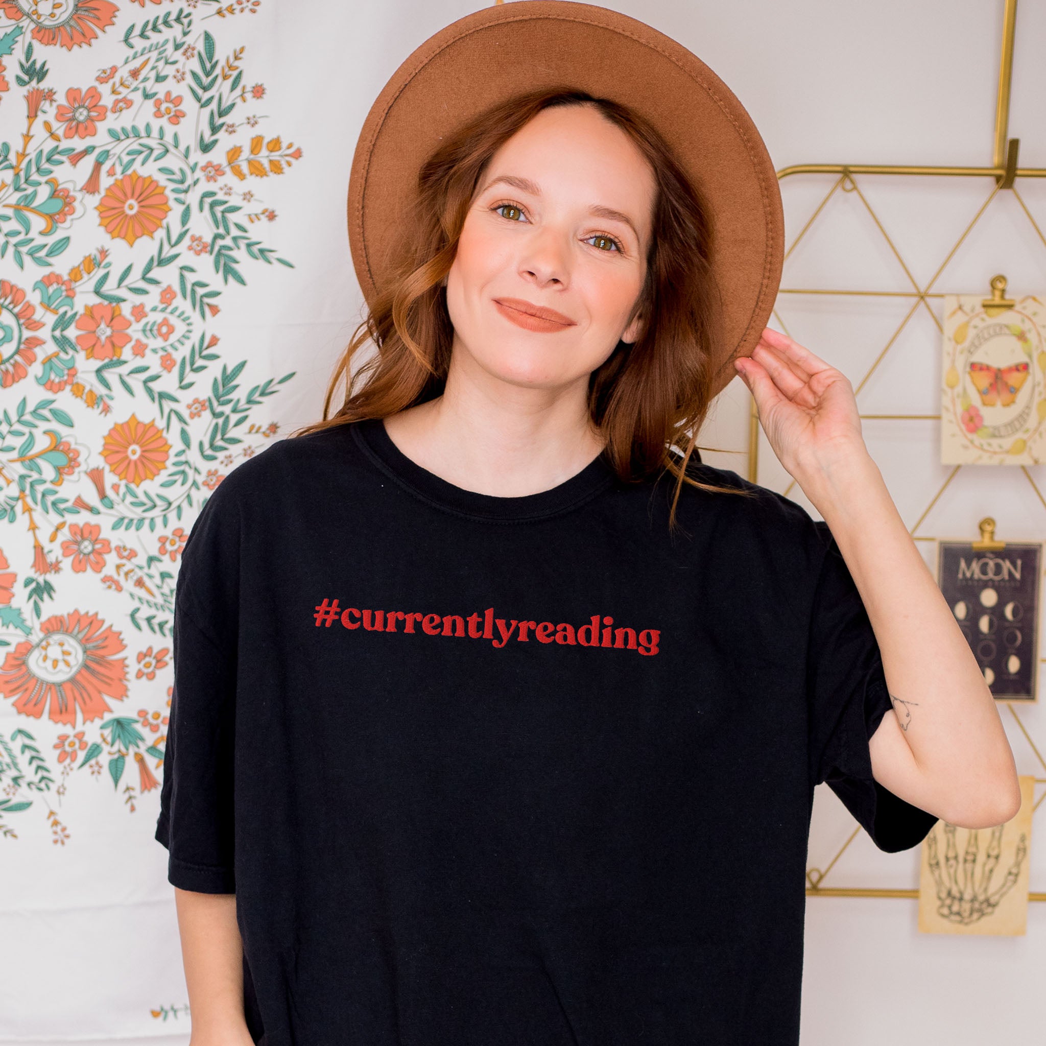 #currentlyreading Embroidered Heavyweight T-shirt