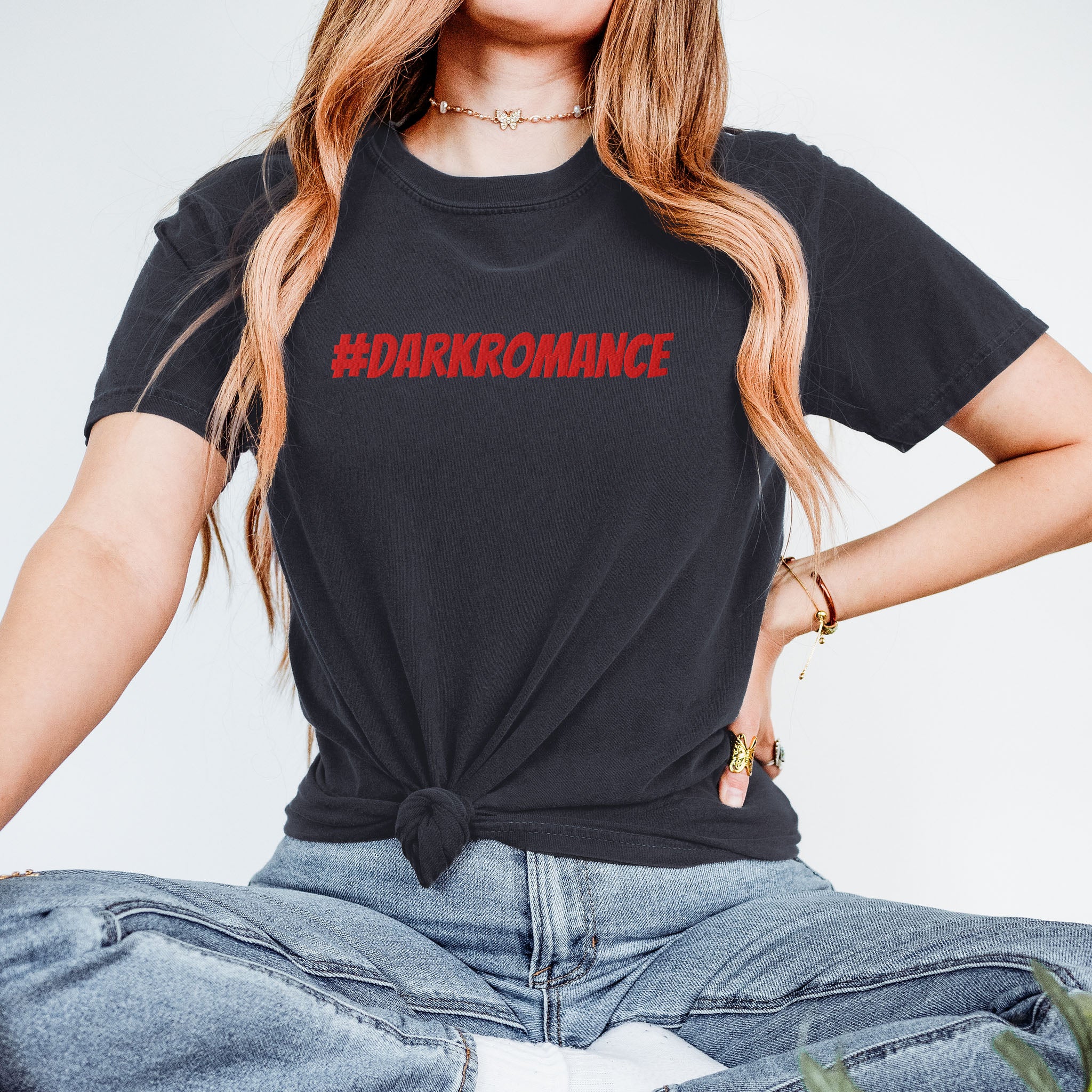 #darkromance Embroidered Heavyweight T-shirt