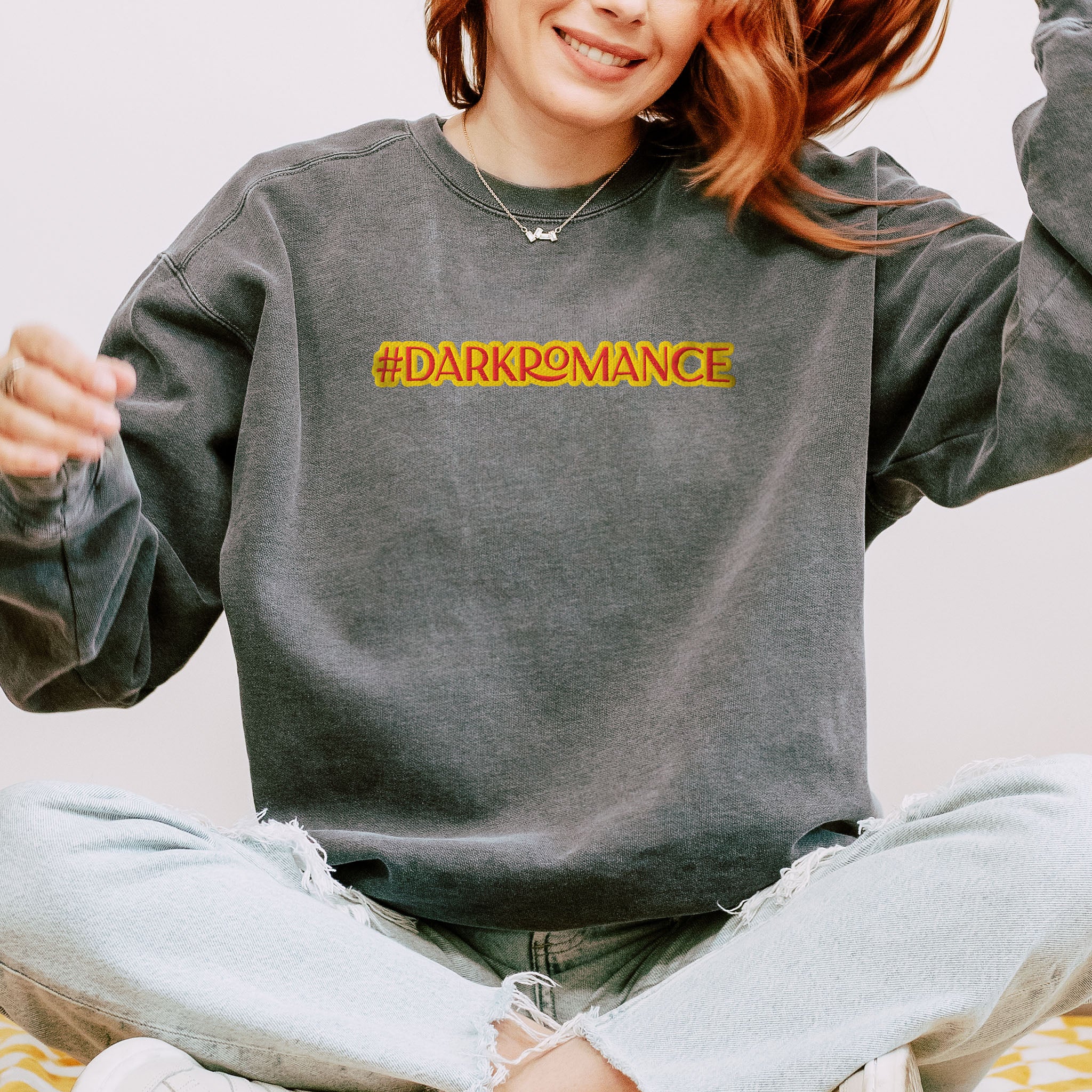 #Darkromance Embroidered Heavyweight Sweatshirt