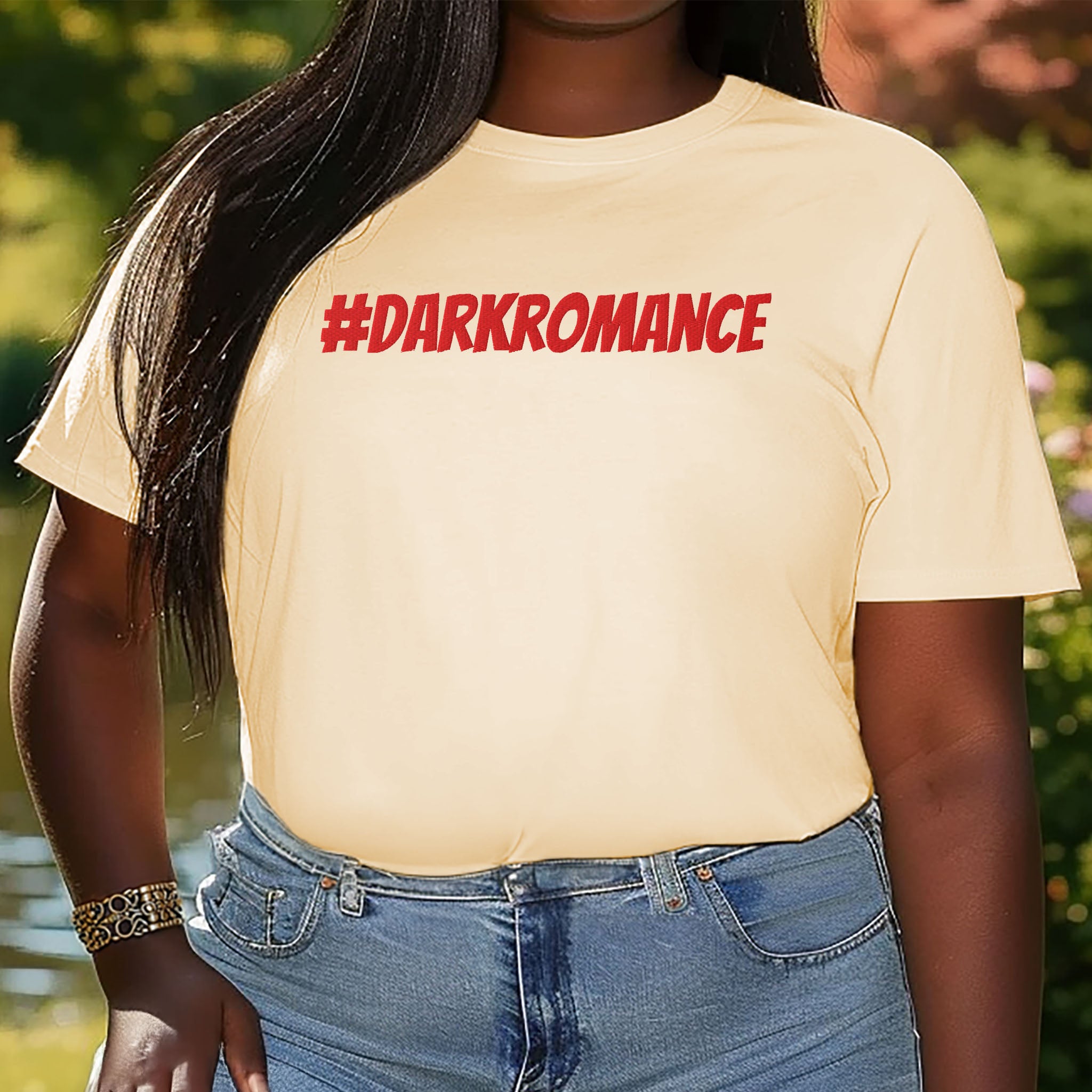 #darkromance Embroidered Heavyweight T-shirt