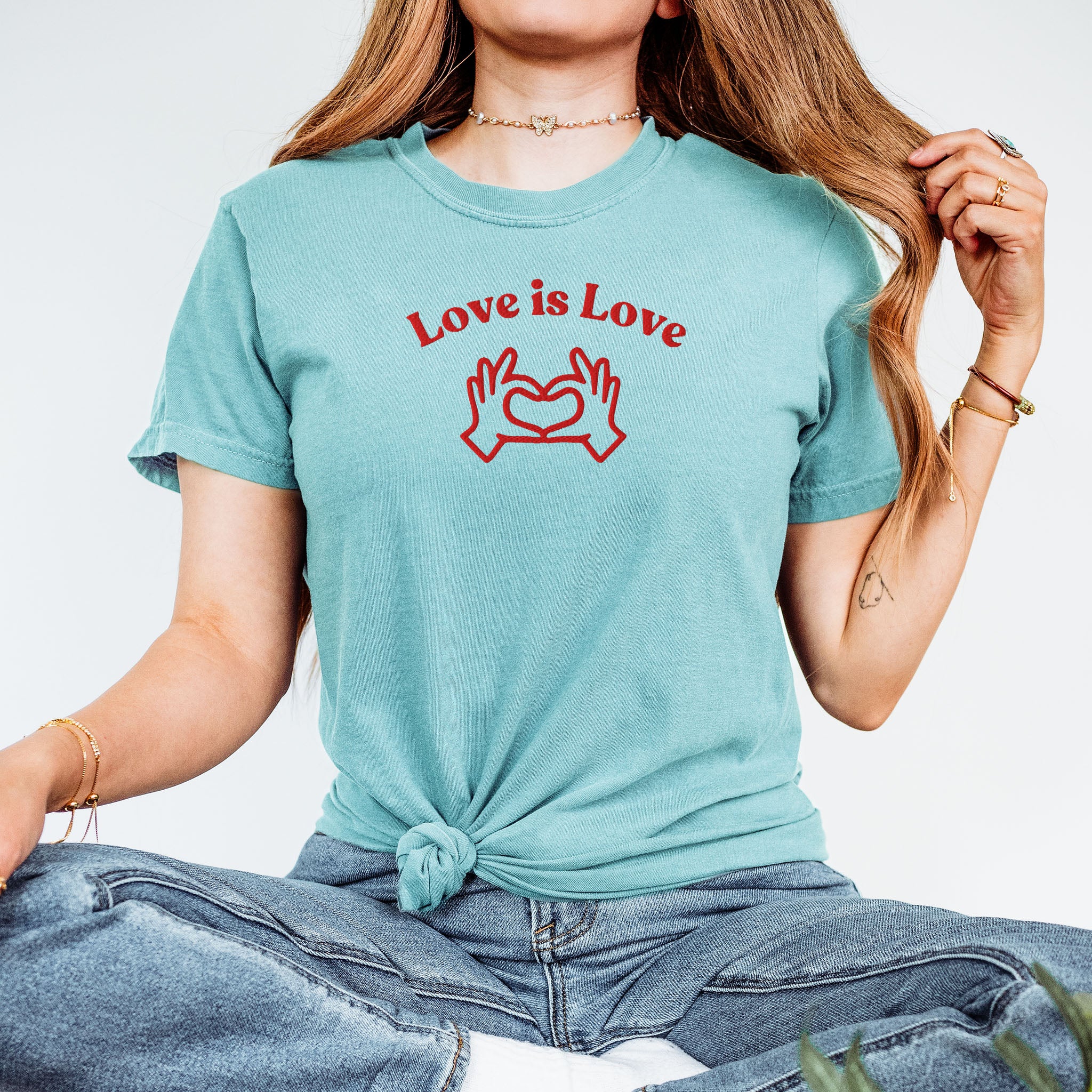 Embroidered Love is Love T-shirt for LGBTQ and Allies Pride is more important than ever! Comfort Colors Trans Pride Lesbian Gay Bisexual