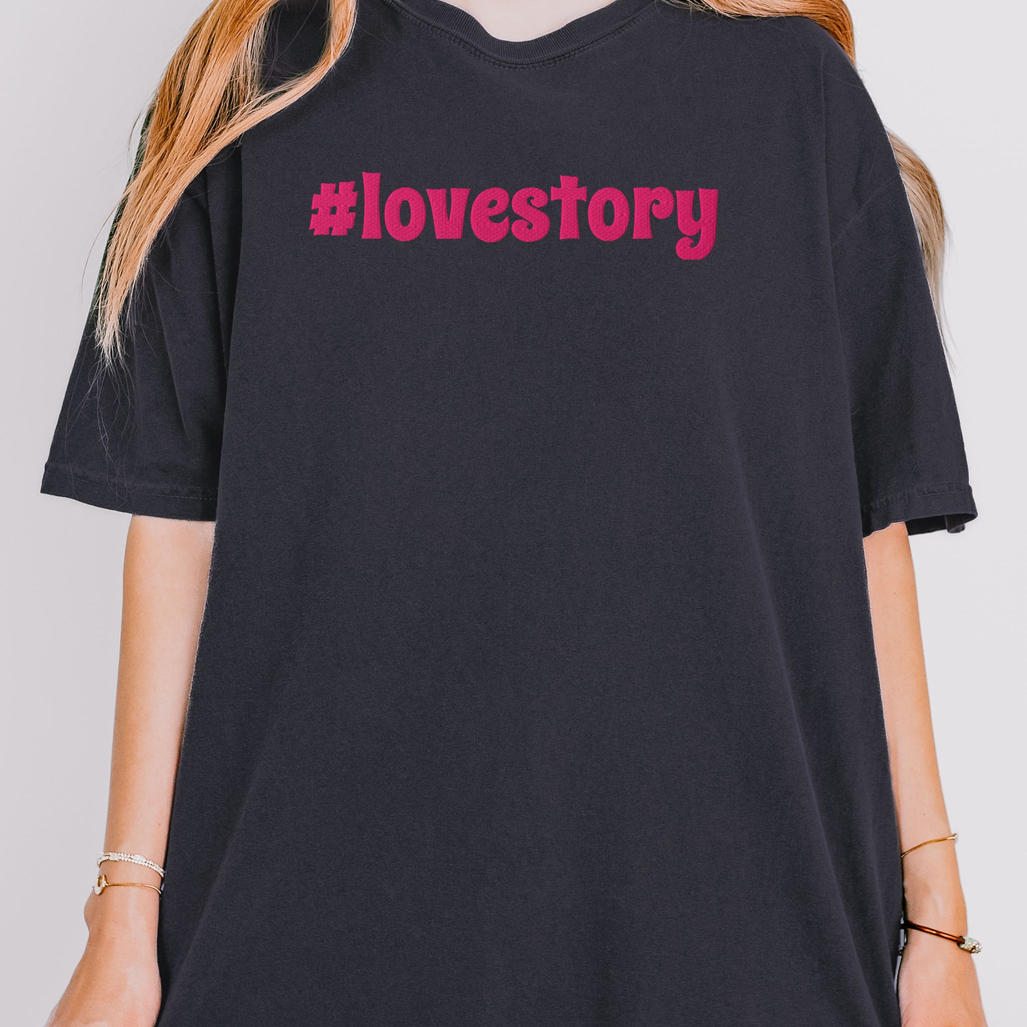 Embroidered T-shirt Romance Novel Reader Tee Book Lover Gift Shirt Bookish Shirt Gift for Her #Lovestory Comfort Colors Plus Size Available