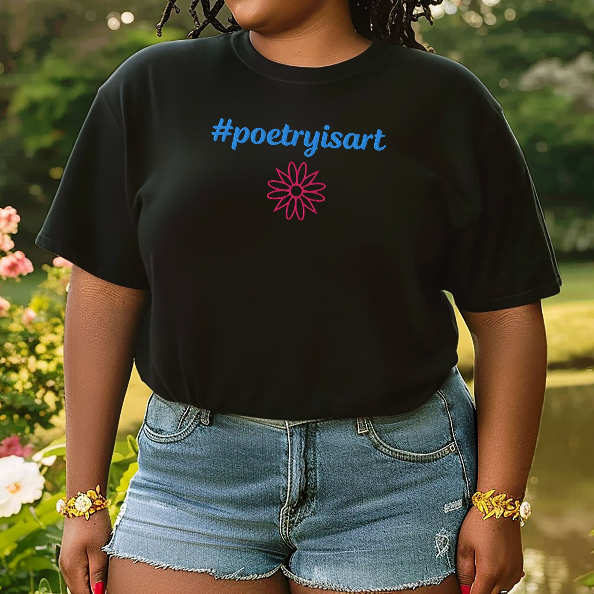 #poetryisart Embroidered Heavyweight T-shirt