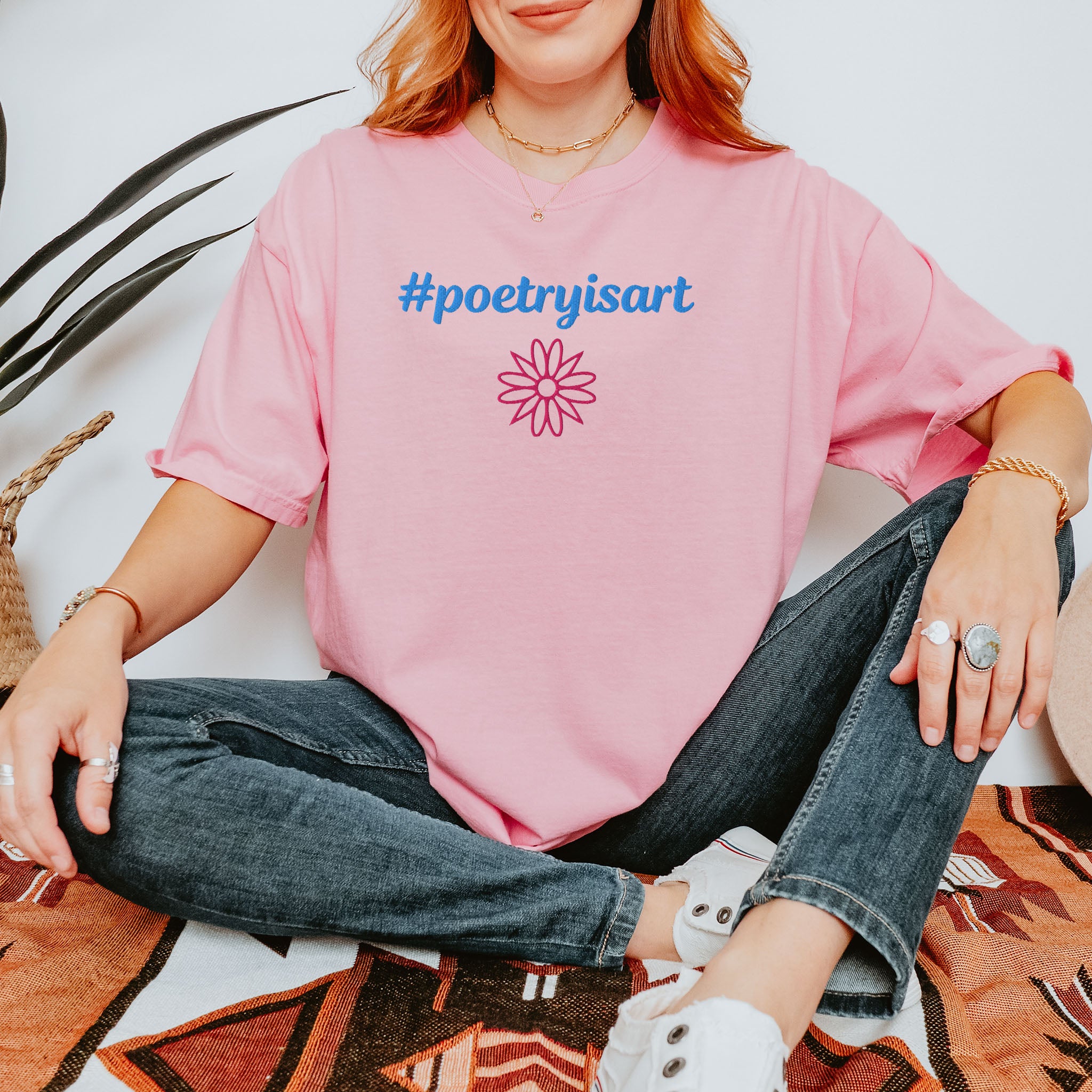#poetryisart Embroidered Heavyweight T-shirt