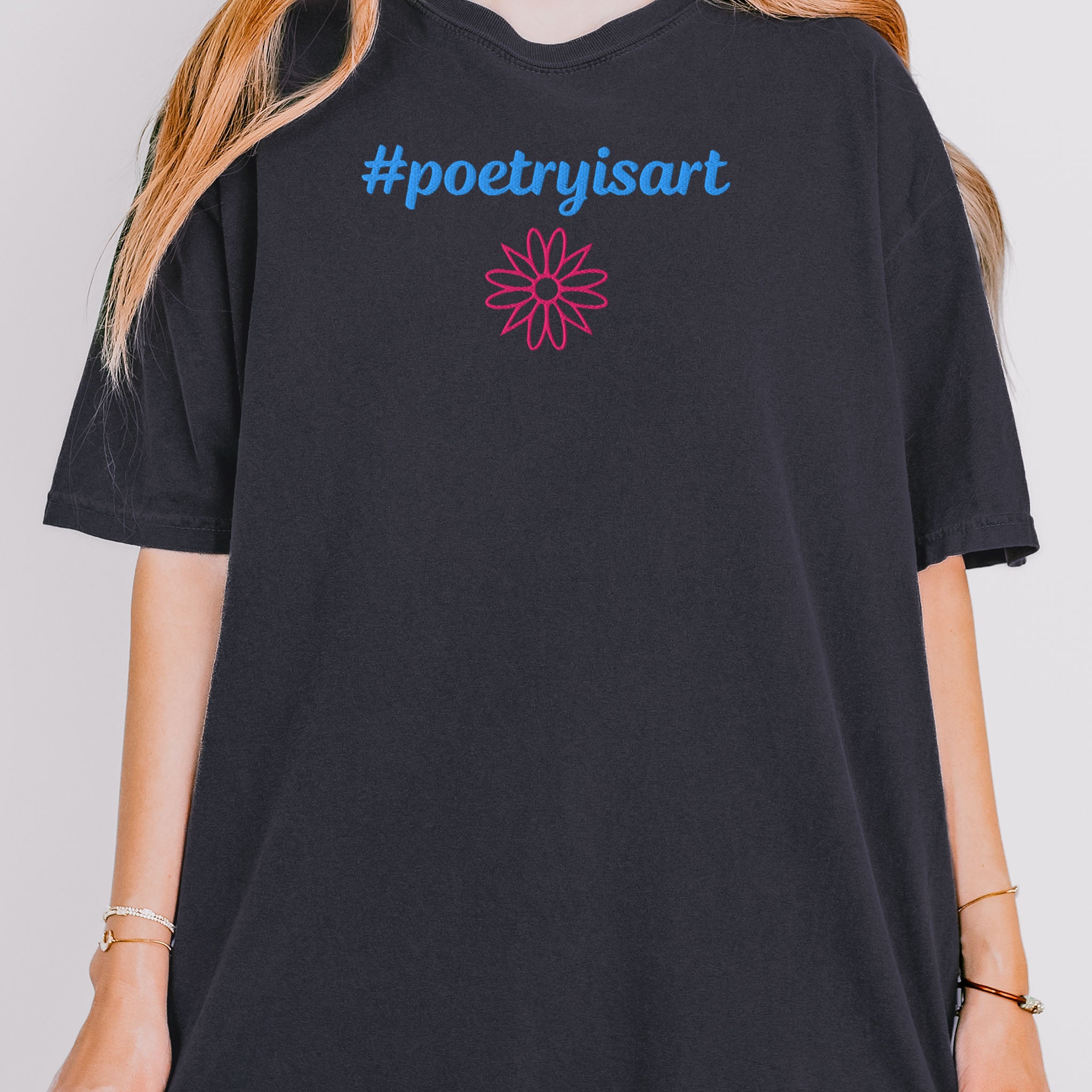 #poetryisart Embroidered Heavyweight T-shirt