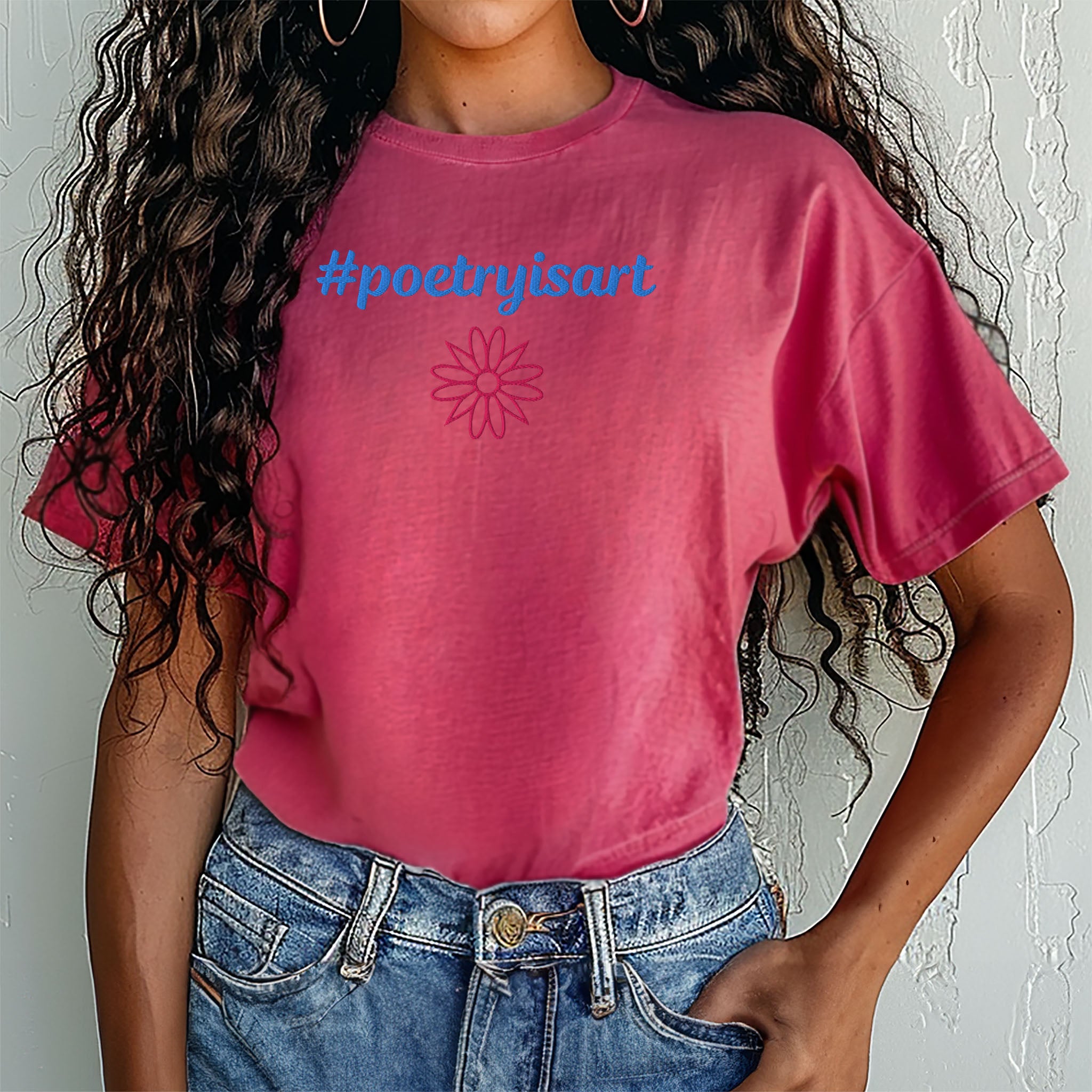 #poetryisart Embroidered Heavyweight T-shirt