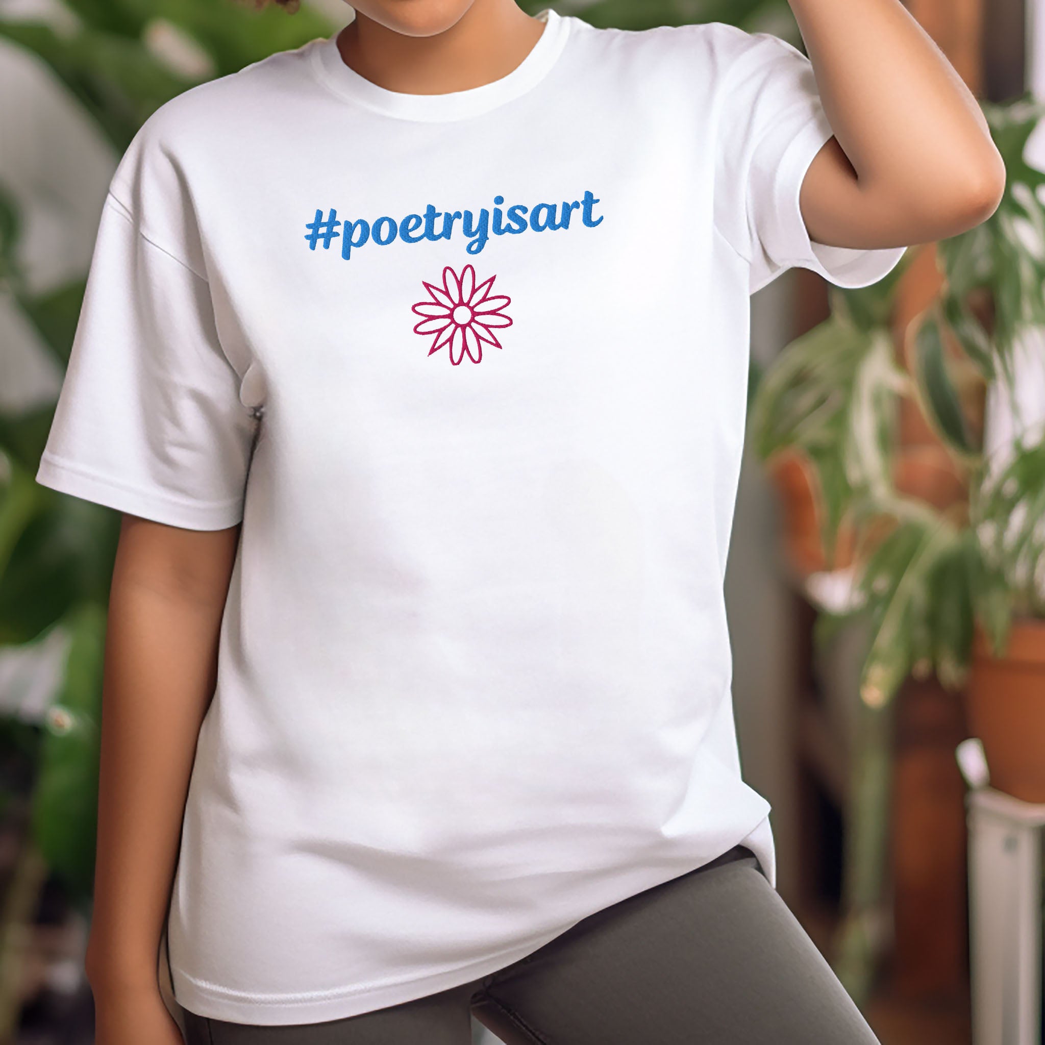 #poetryisart Embroidered Heavyweight T-shirt