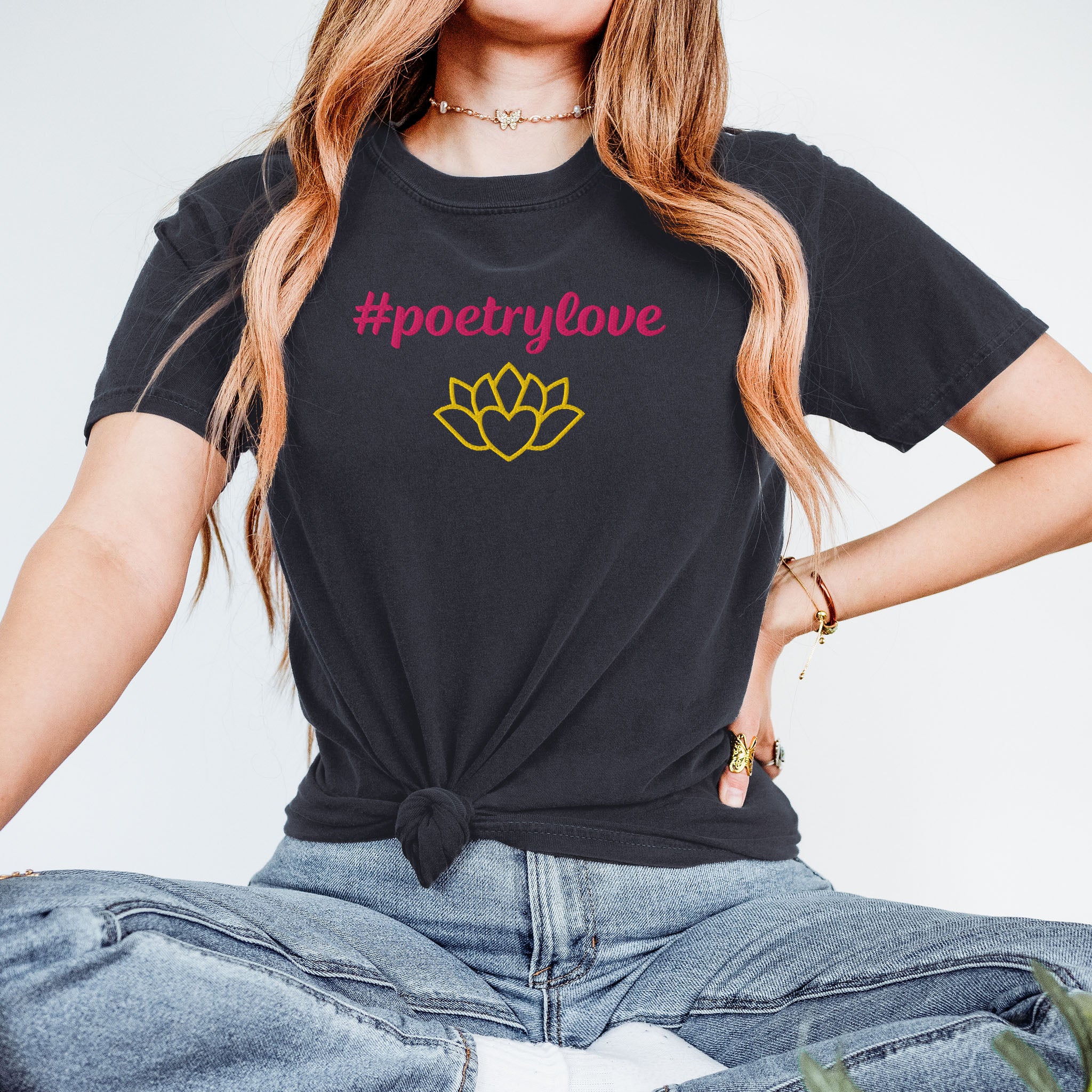 #poetrylove Embroidered Heavyweight T-shirt