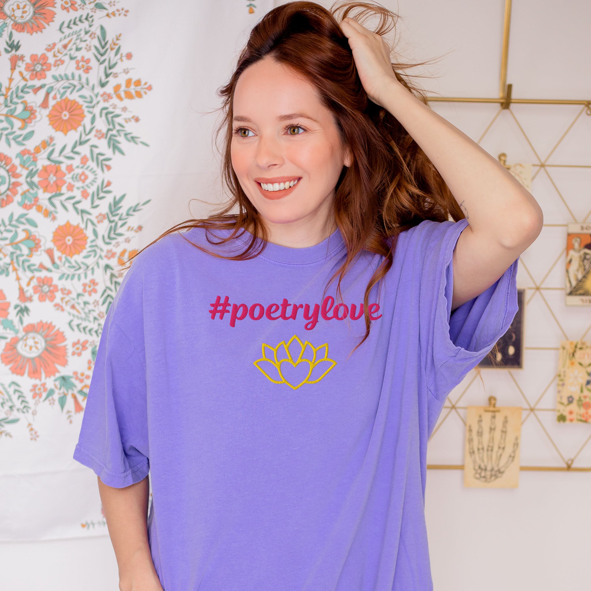 #poetrylove Embroidered Heavyweight T-shirt