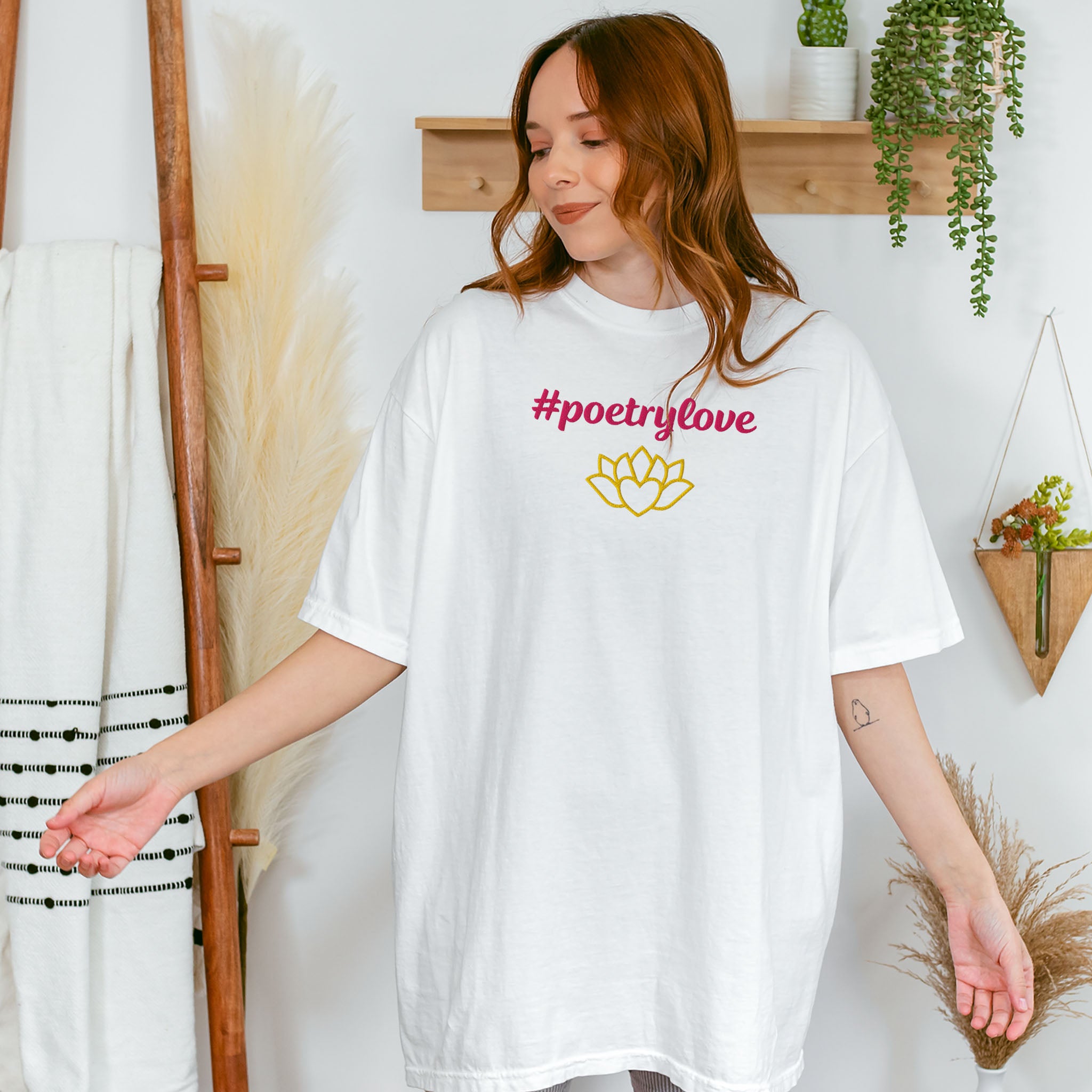 #poetrylove Embroidered Heavyweight T-shirt